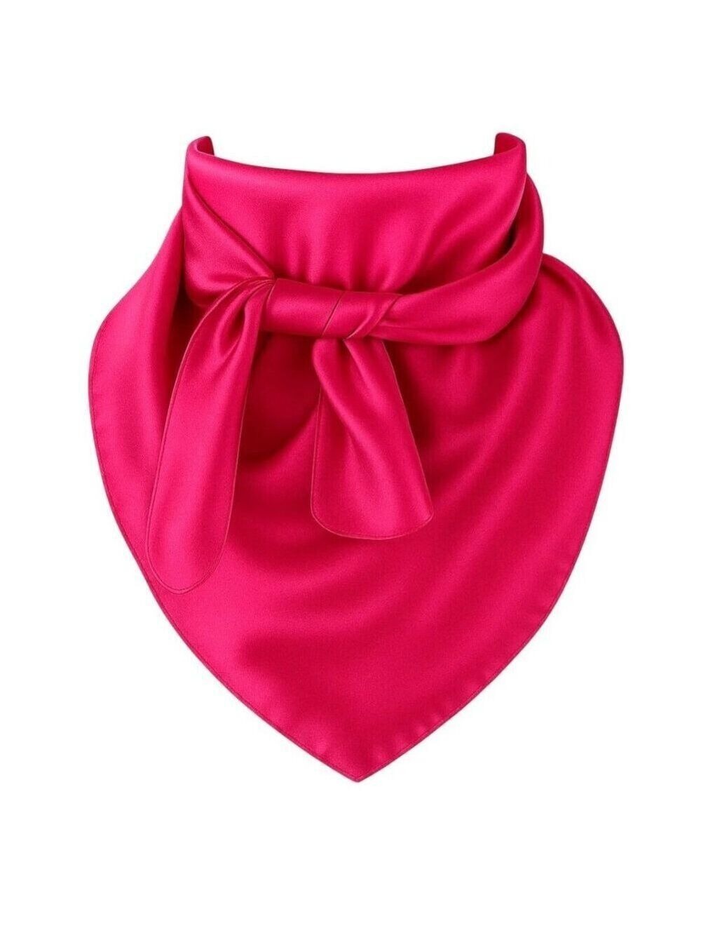 Hot Pink Wild Rag Scarf 35x35 Satin Western Bandana